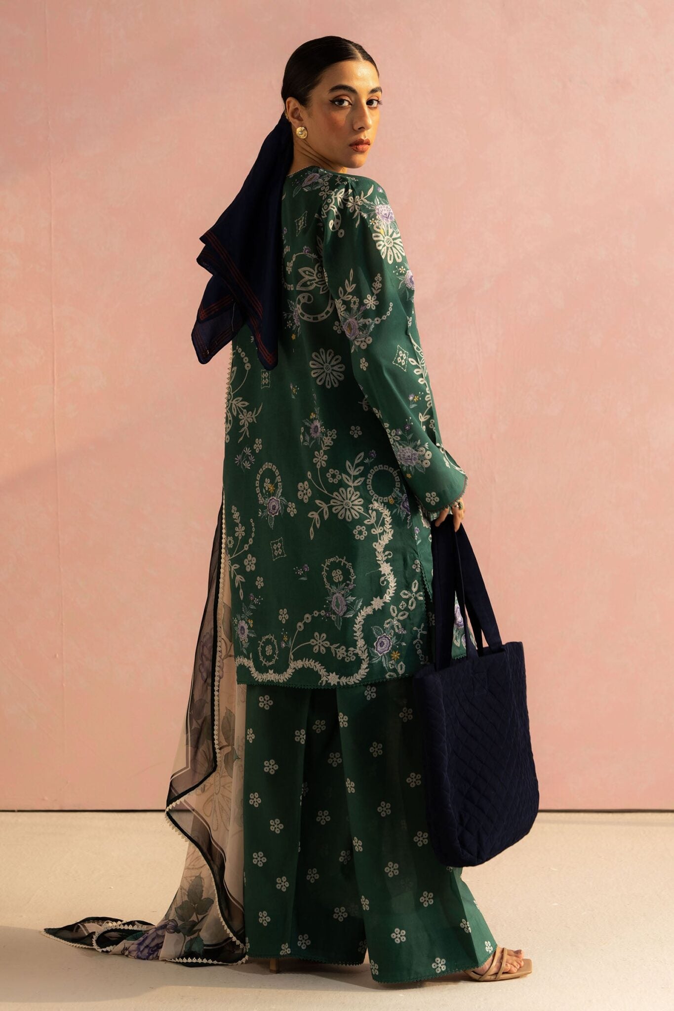 Coco prints unstitched lawn suits by Zara Shahjahan 2025| Nora - 8B