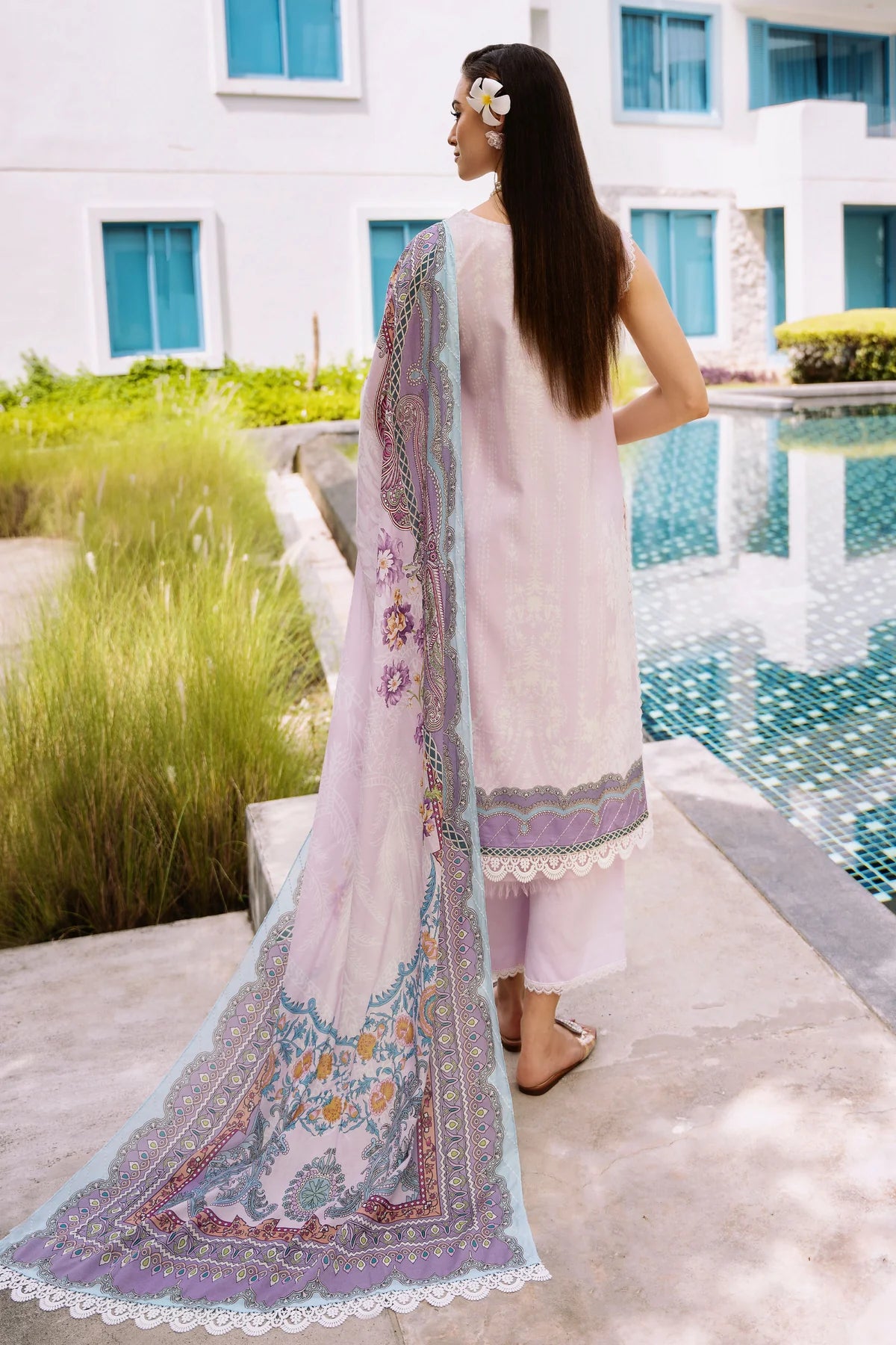 Jade urbane unstitched printed lawn suits - 20645A