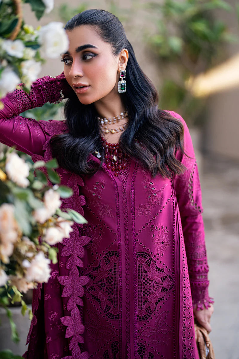 Qalamkar Sahil luxury unstitched lawn suits 2025 - FK-11-Violet