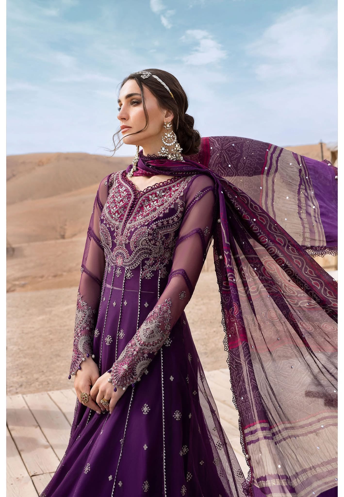 Maria B luxury lawn suits 2025 - 7B