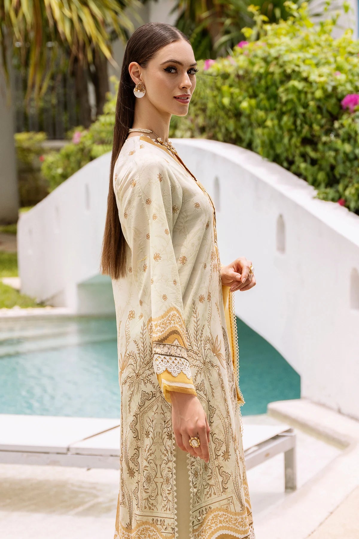 Jade urbane unstitched printed lawn suits - 20618A