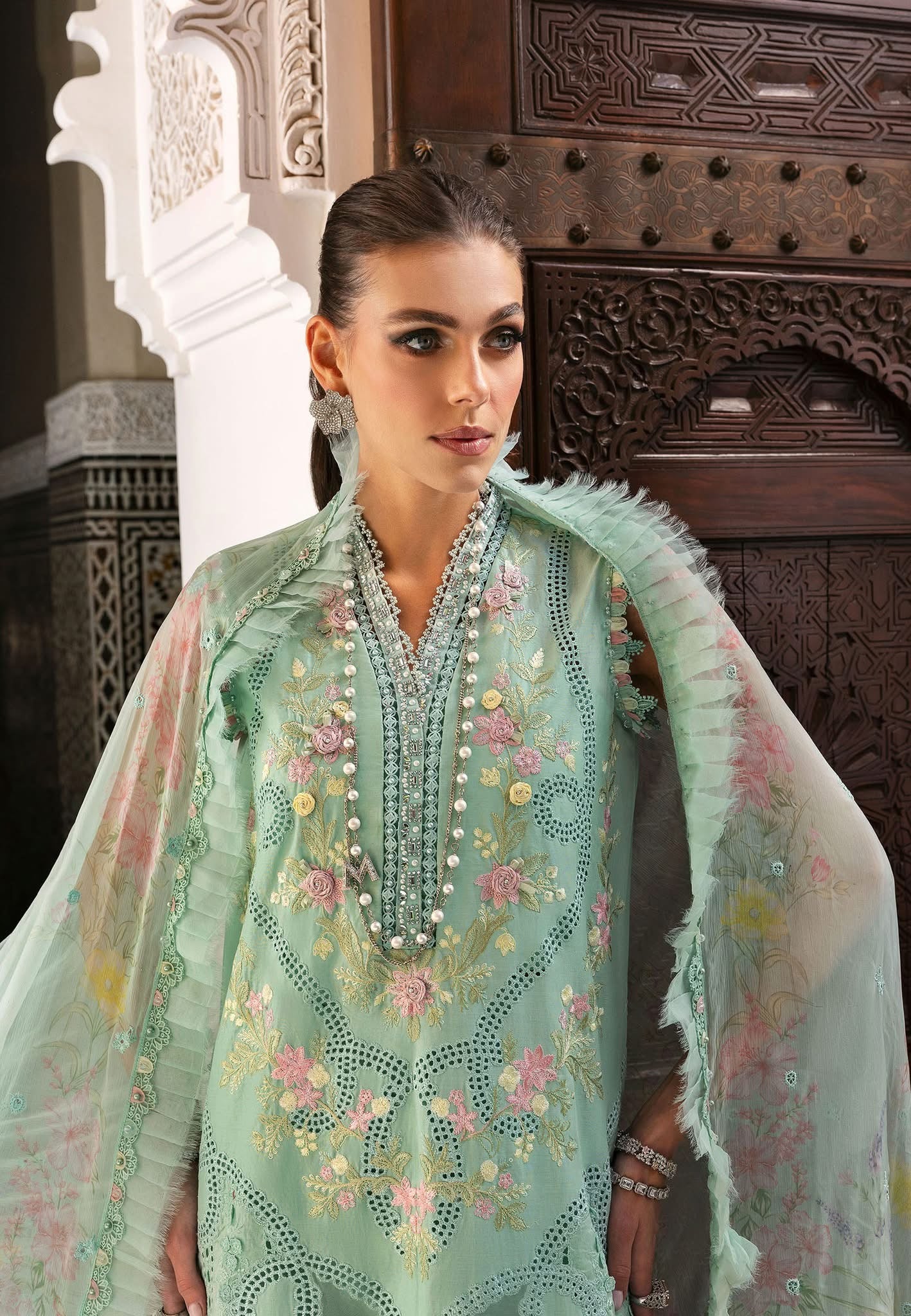 Maria B luxury lawn suits 2025 - 14A