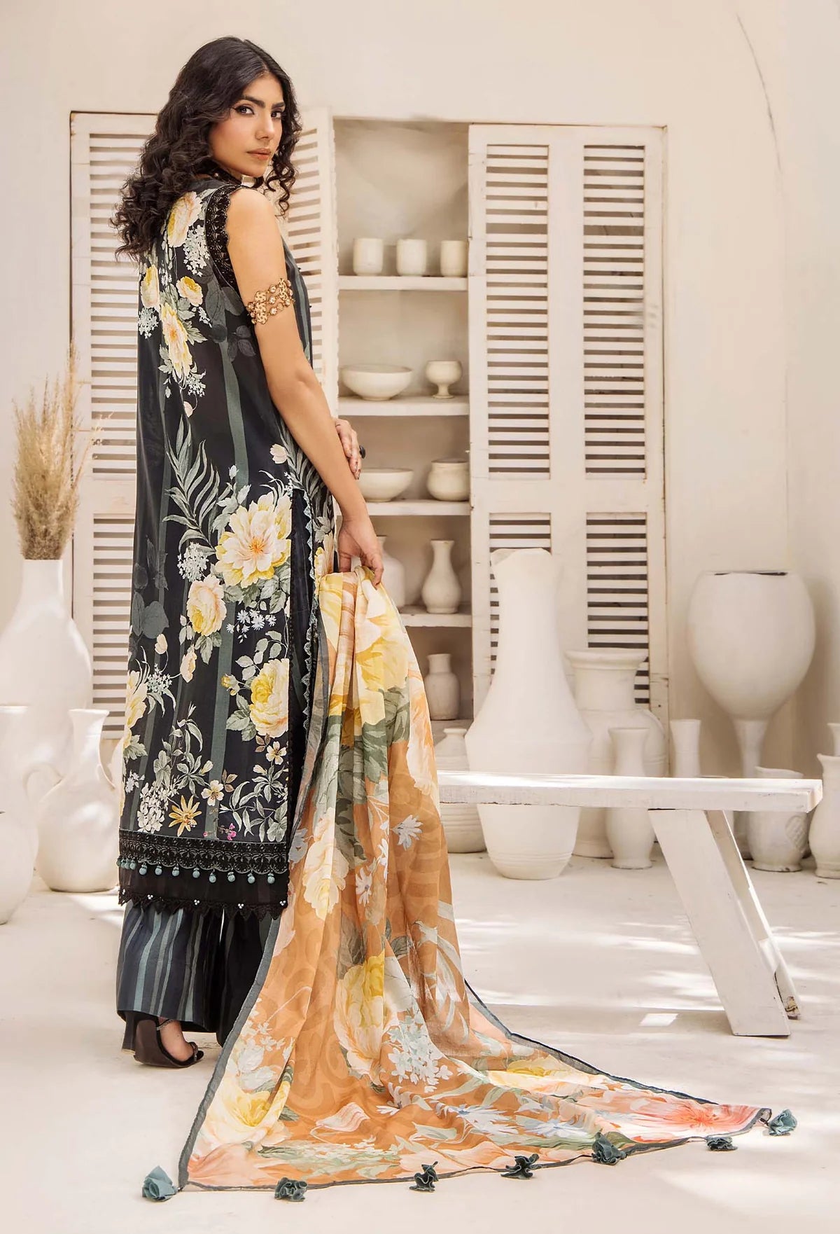 Adan libas prints unstitched lawn suits 2025 - 1109