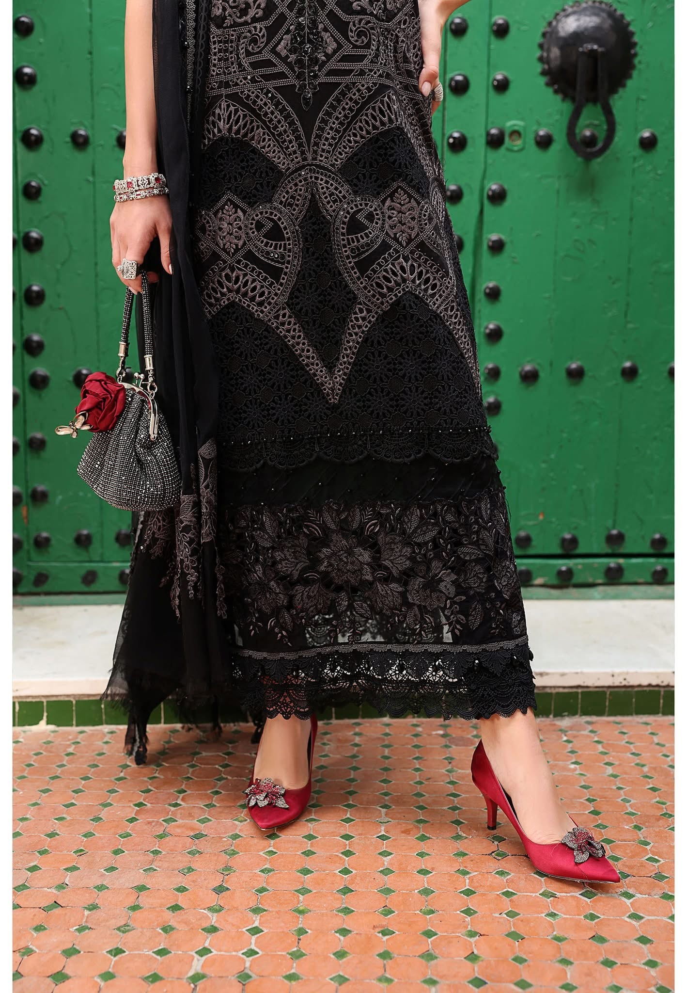 Maria B luxury lawn suits 2025 - 12B
