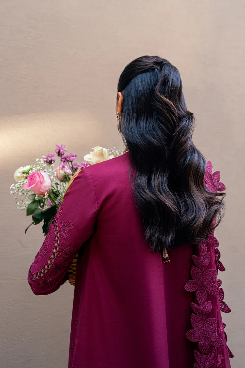Qalamkar Sahil luxury unstitched lawn suits 2025 - FK-11-Violet