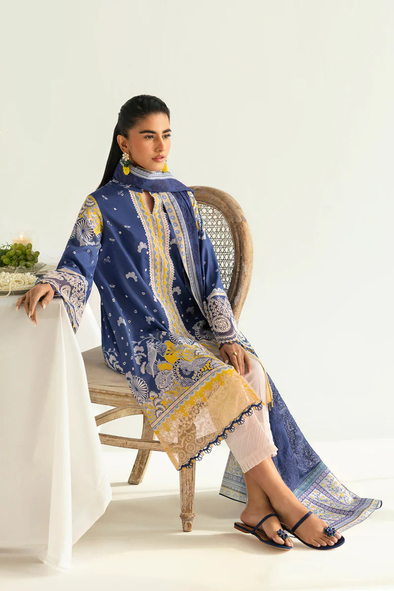 Qalamkar Qprints unstitched lawn suits - 2025 - Hina