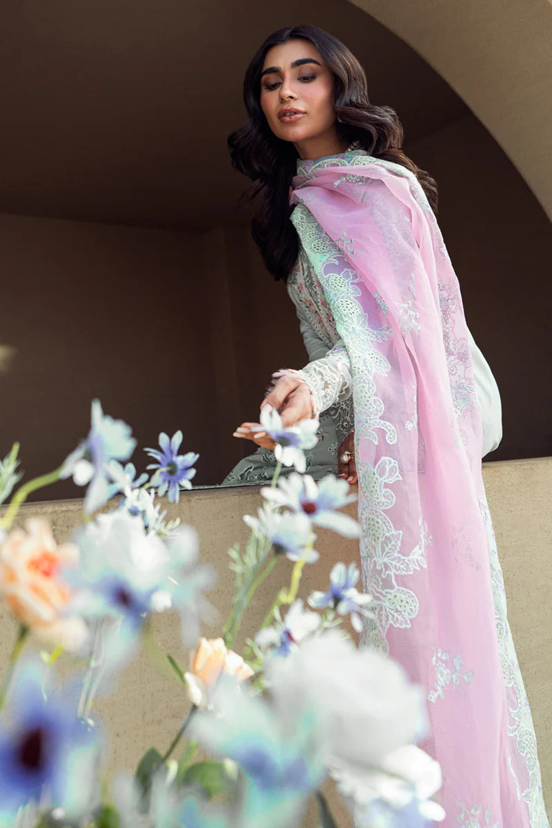 Qalamkar Sahil luxury unstitched lawn suits 2025 - FK-04