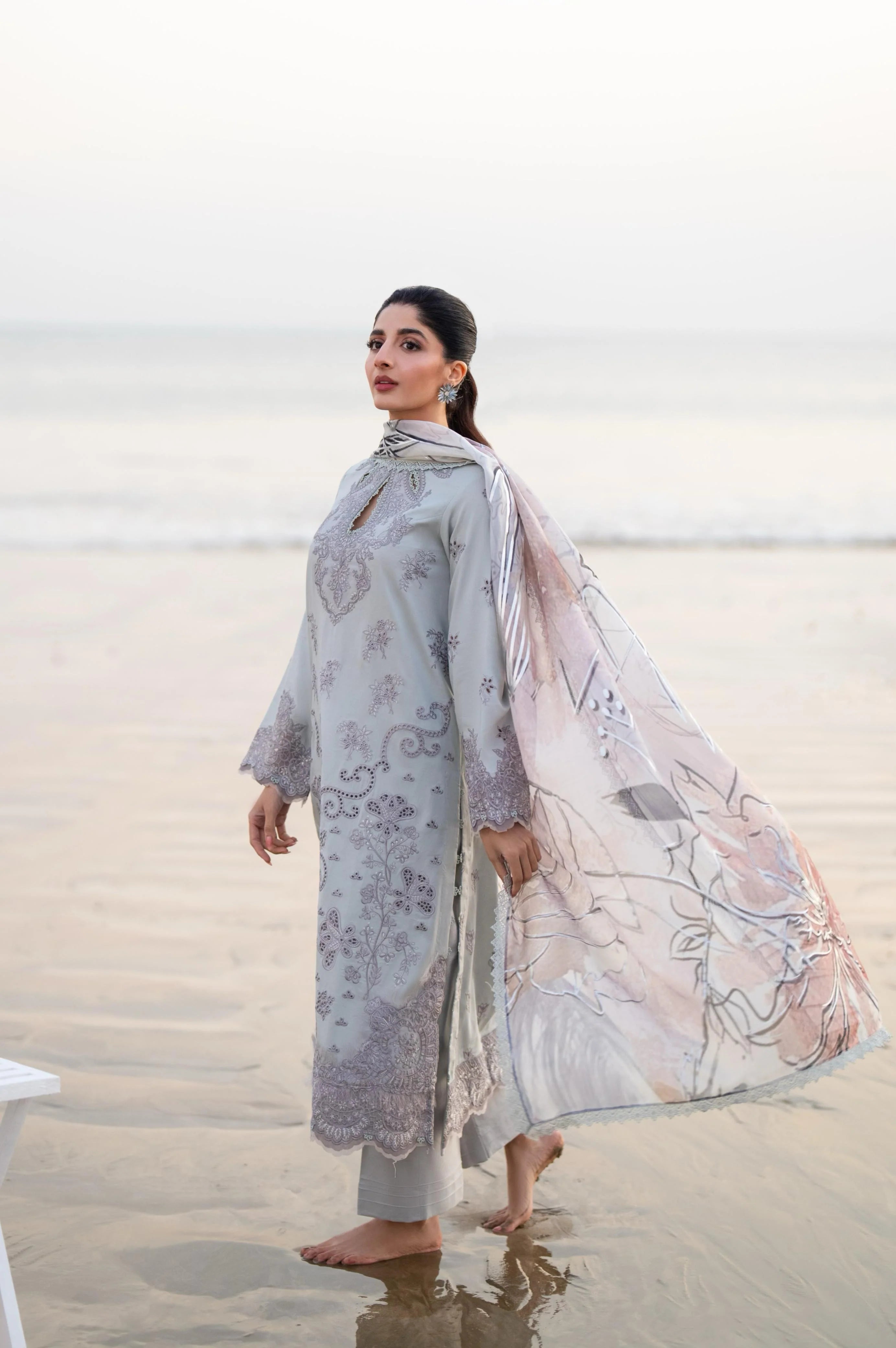 Saagar by aabyaan luxury festive unstitched lawn suits 2025 | zumar - AS-10