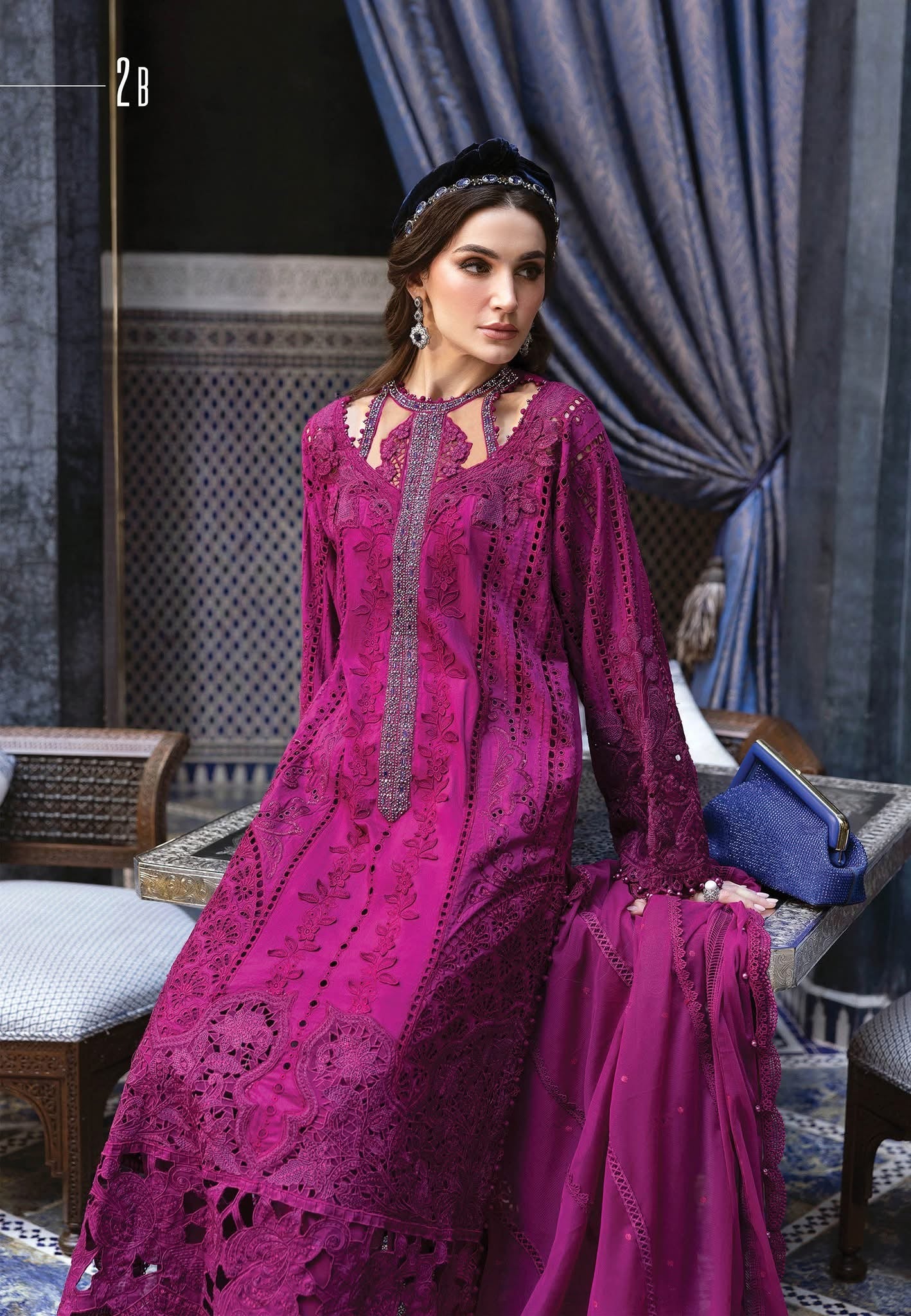 Maria B luxury lawn suits 2025 - 2B
