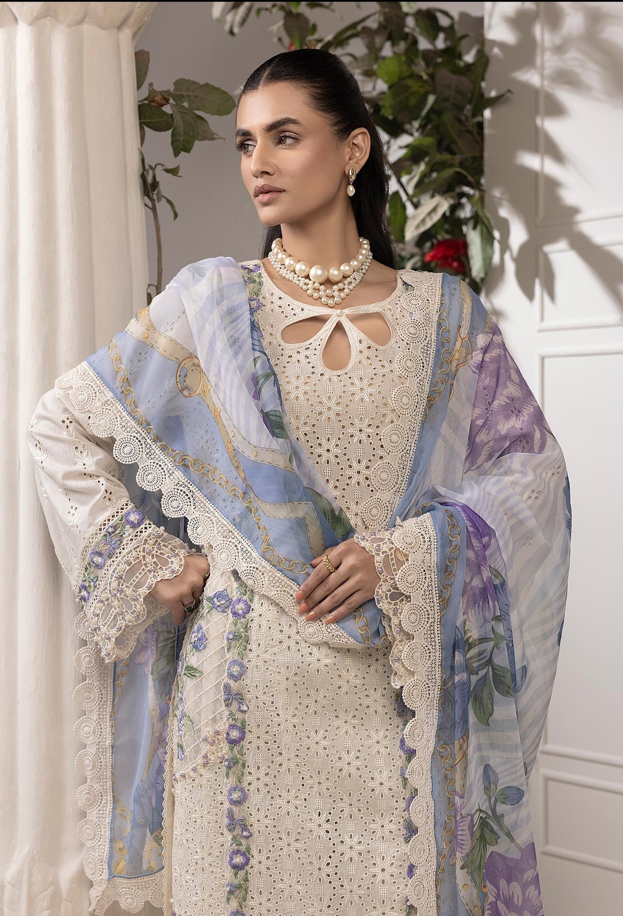 Adan’s libas Ezlyn unstitched lawn collection 2025 - Design 09