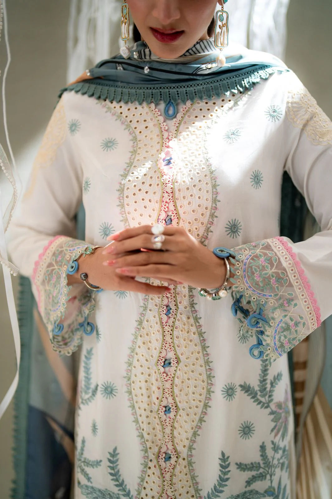 Saagar by aabyaan luxury festive unstitched lawn suits 2025 |Zaira - AS-09