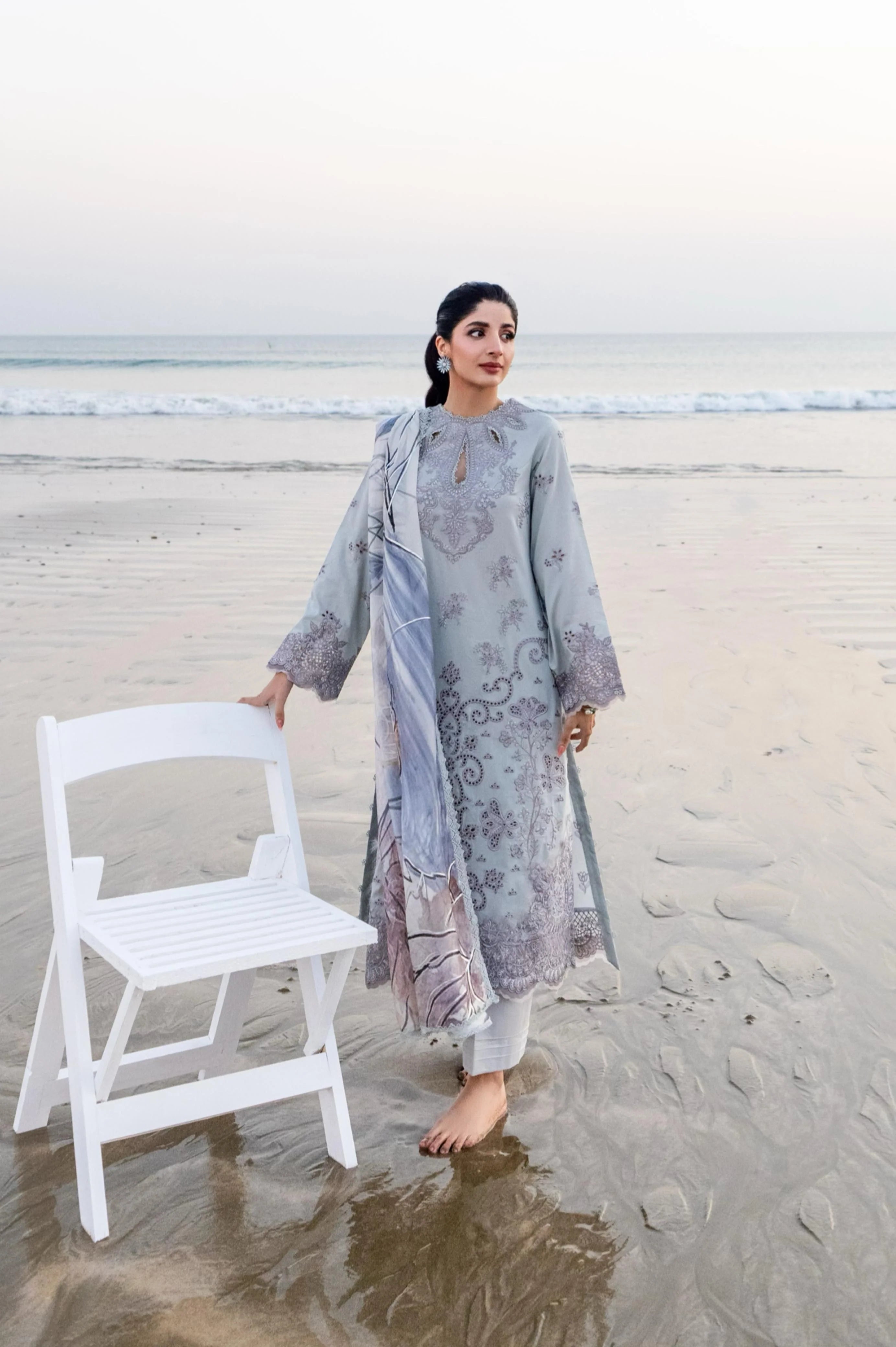 Saagar by aabyaan luxury festive unstitched lawn suits 2025 | zumar - AS-10