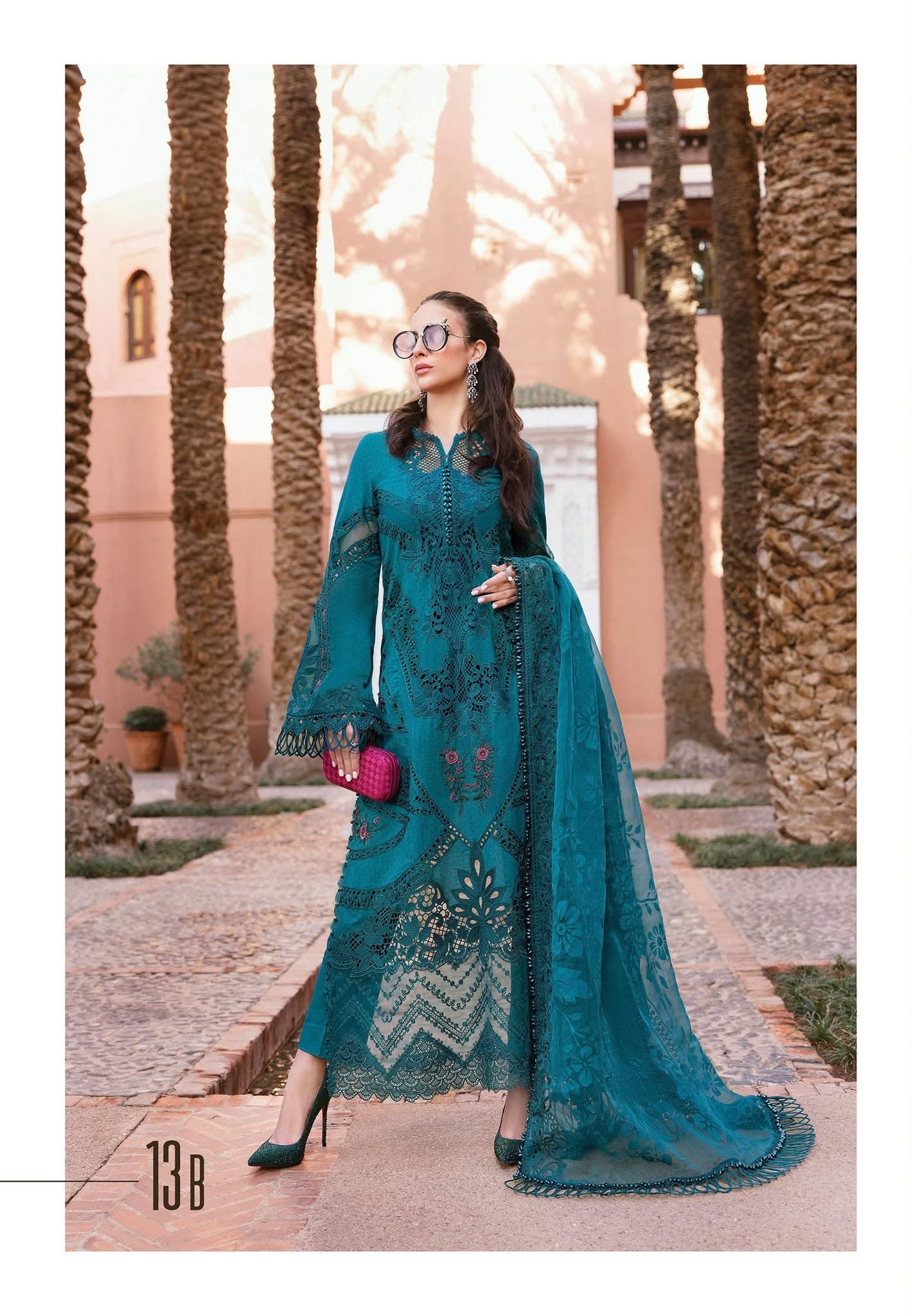 Maria B luxury lawn suits 2025 - 13B