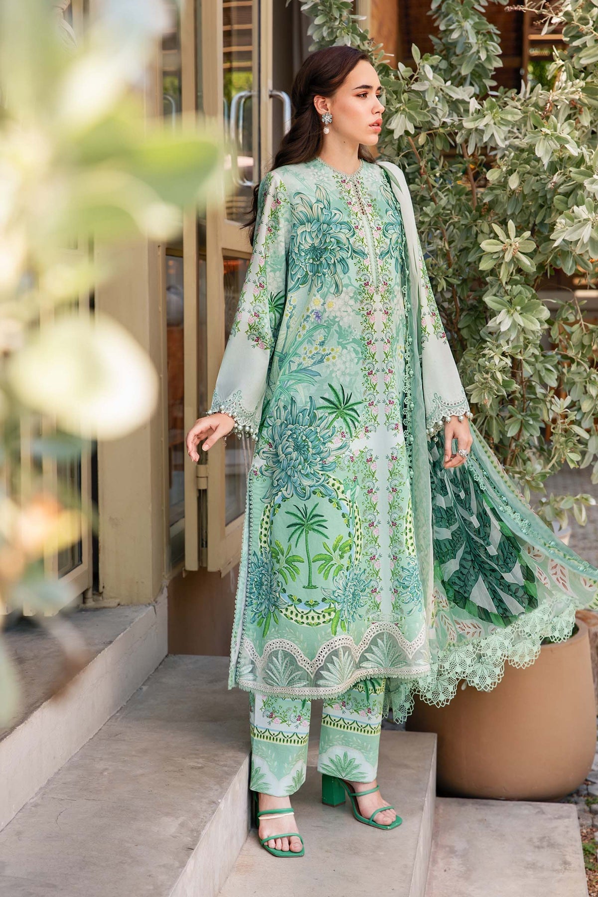 Maria B Mprints spring summer unstitched lawn suits 2025 | 14A