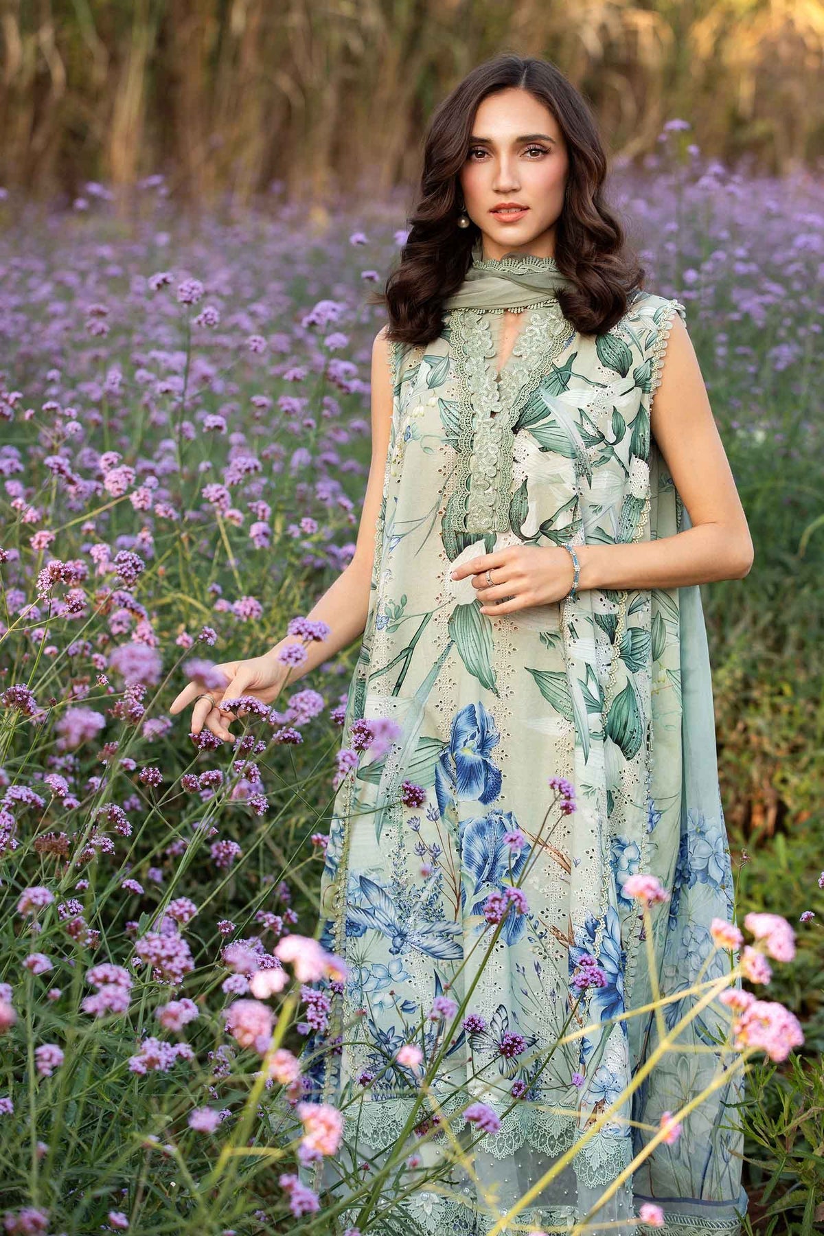 Maria B Mprints spring summer unstitched lawn suits 2025 | 2B
