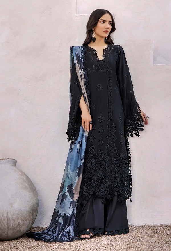 Adan’s Libas Lasserkari unstitched lawn suits 2025 - 3906