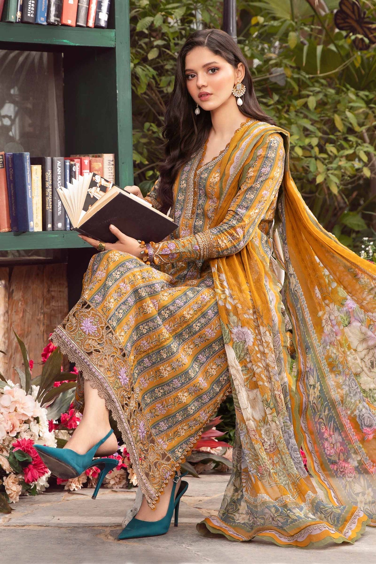 MARIA B M.Prints | Spring Summer Lawn Suits : 2024 | 7A