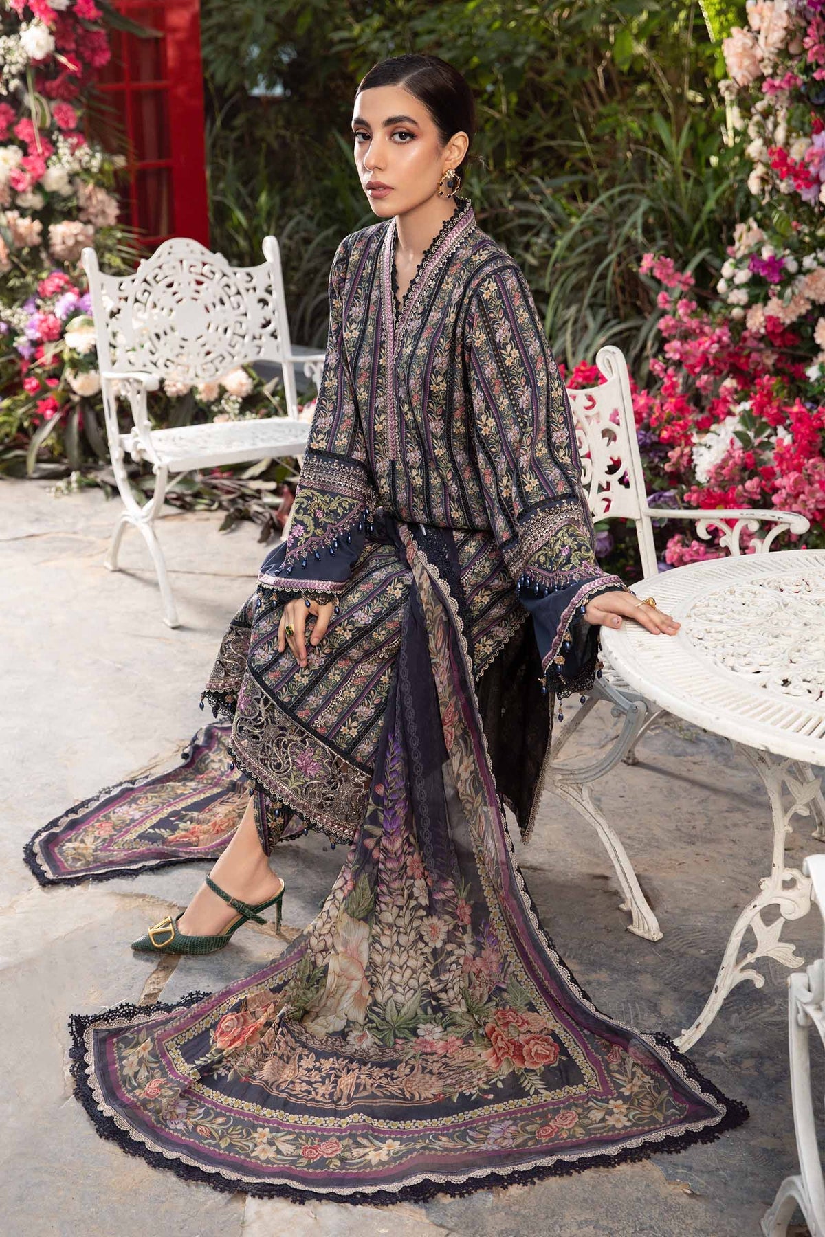 MARIA B M.Prints | Spring Summer Lawn Suits : 2024 | 7B