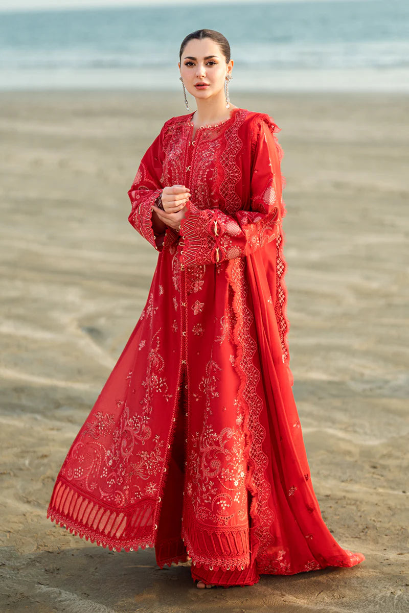 Qalamkar Sahil luxury unstitched lawn suits 2025 - FK-07
