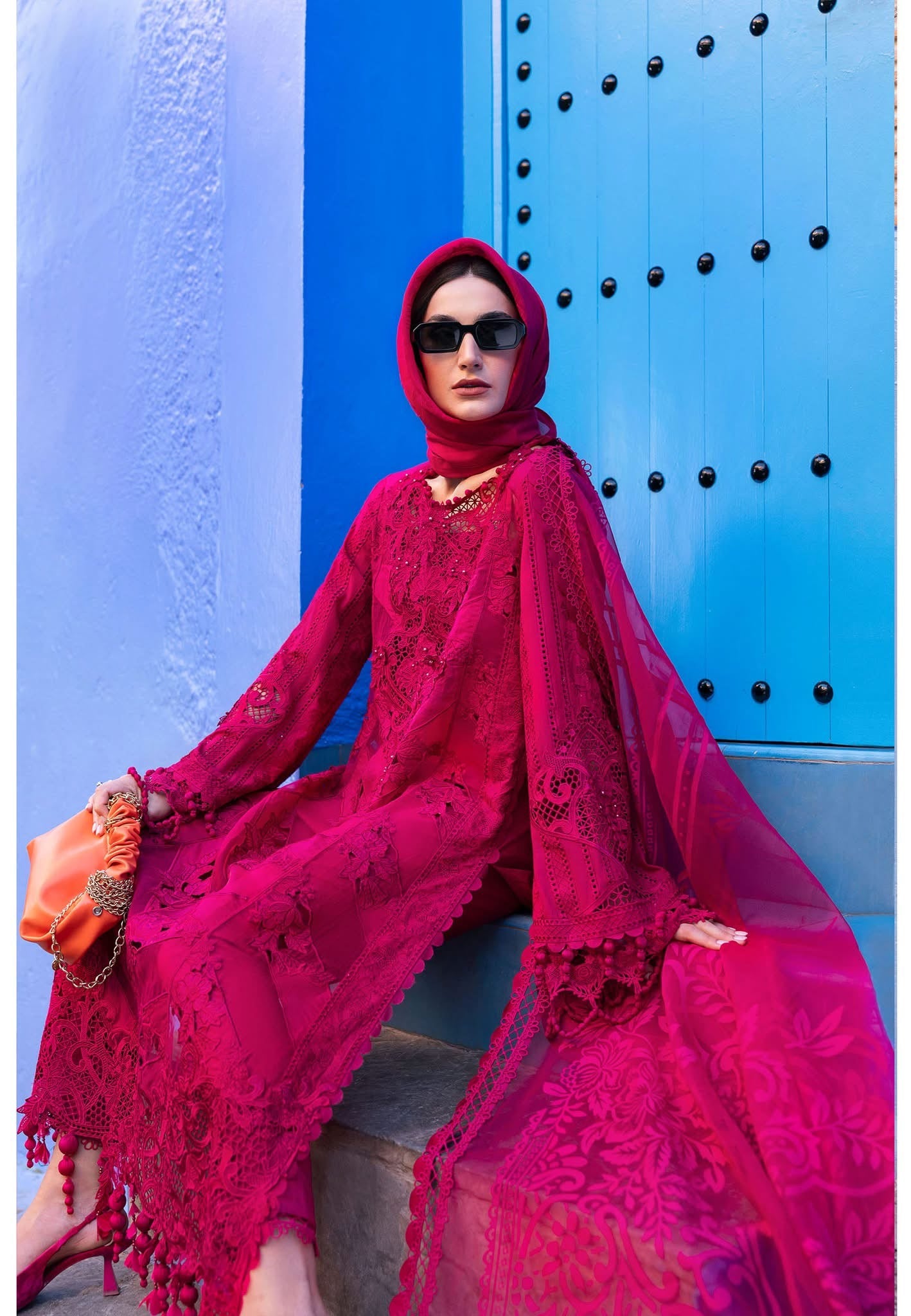 Maria B luxury lawn suits 2025 - 8A