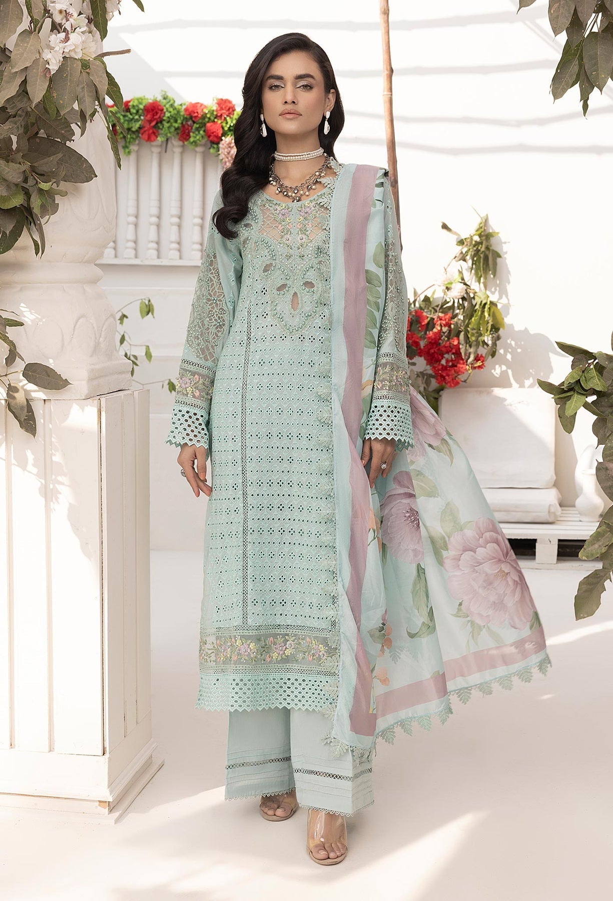 Adan’s libas Ezlyn unstitched lawn collection 2025 - Design 01