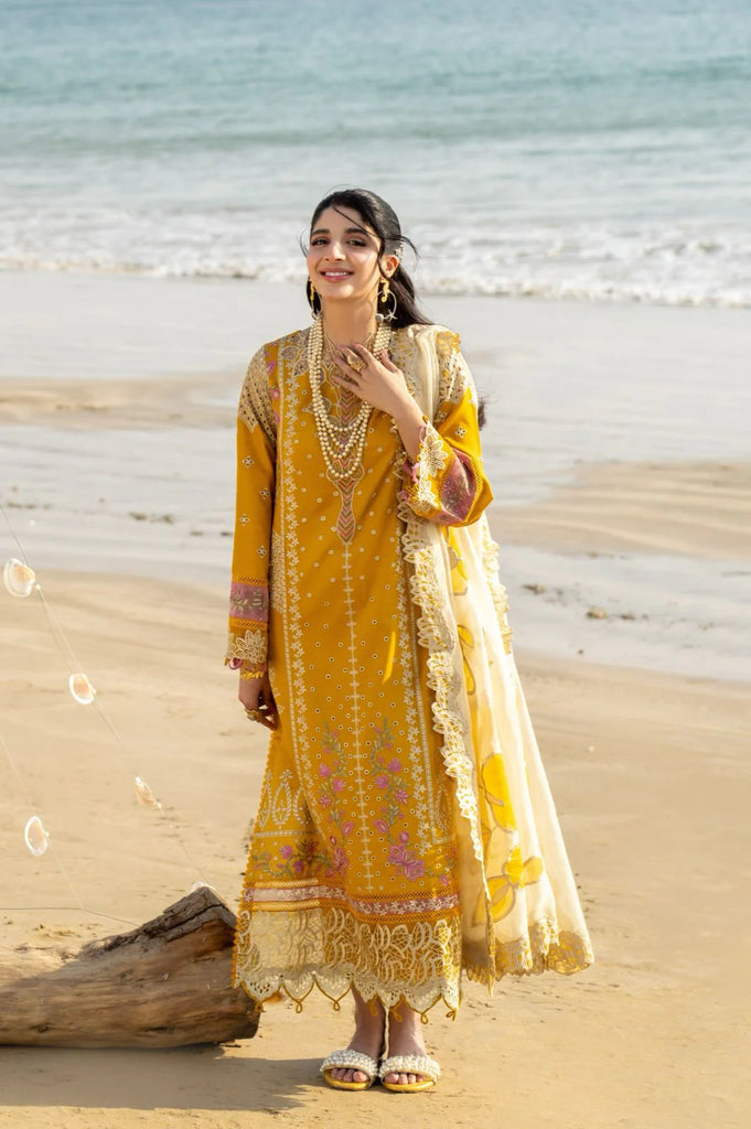 Saagar by aabyaan luxury festive unstitched lawn suits 2025 |Ziyana - AS-05