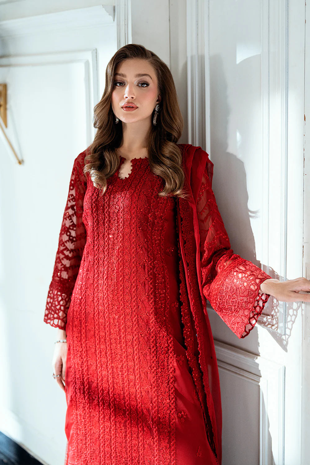 Azure Ensembles Eid Drop 2 luxury embroidered chiffon collection 2025- Ruby Rose