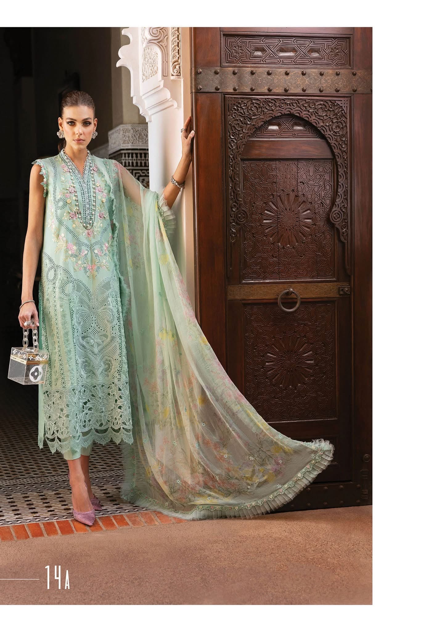 Maria B luxury lawn suits 2025 - 14A