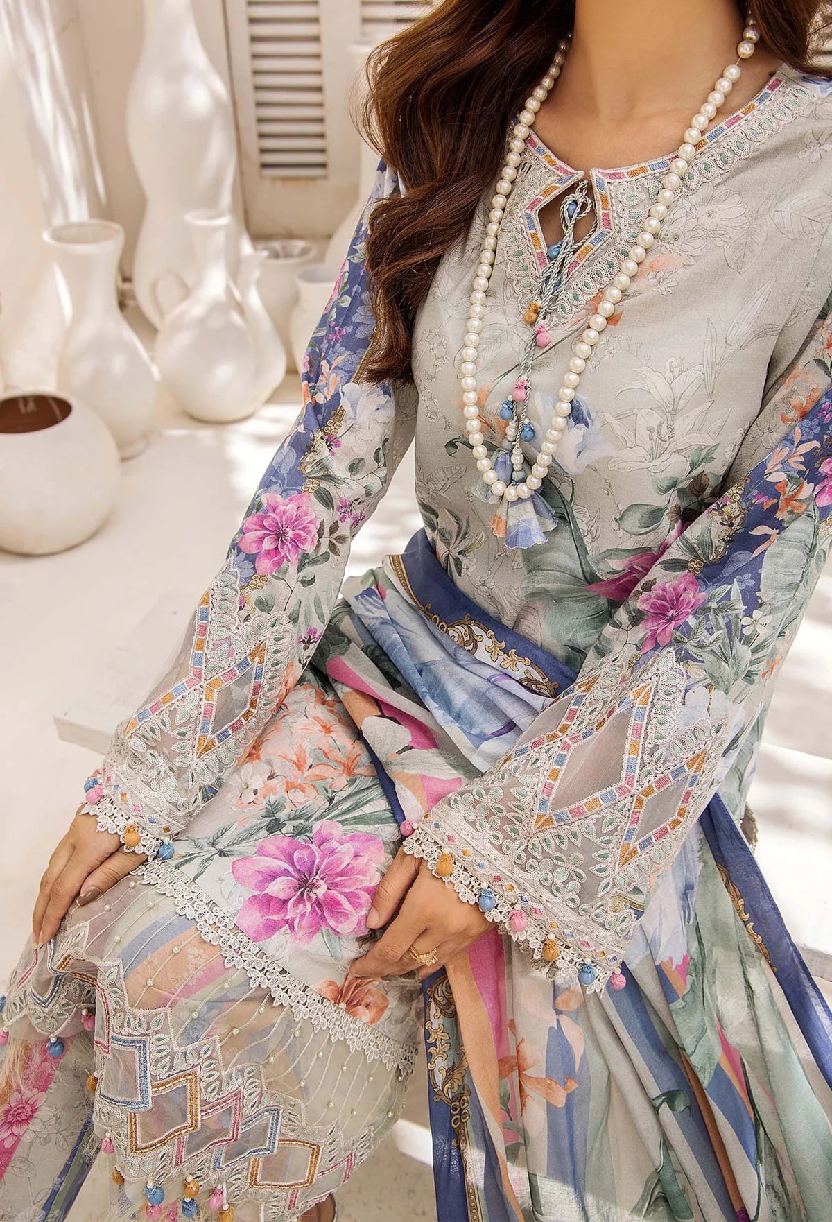 Adan libas prints unstitched lawn suits 2025 - 1104
