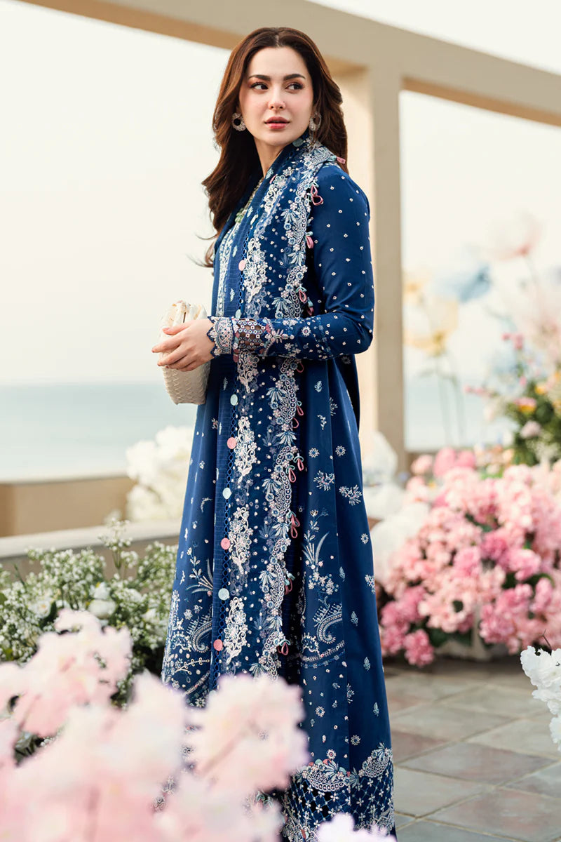 Qalamkar Sahil luxury unstitched lawn suits 2025 - FK-05