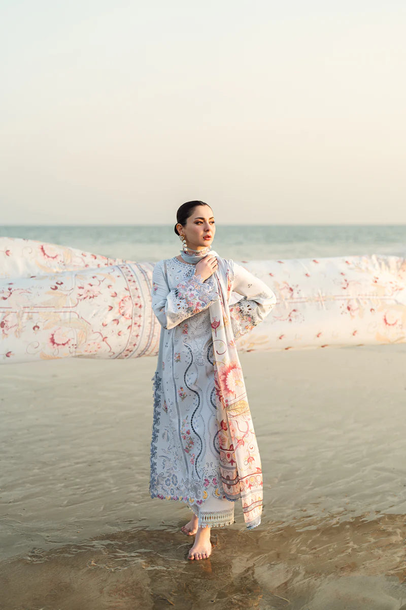 Qalamkar Sahil luxury unstitched lawn suits 2025 - FK-02