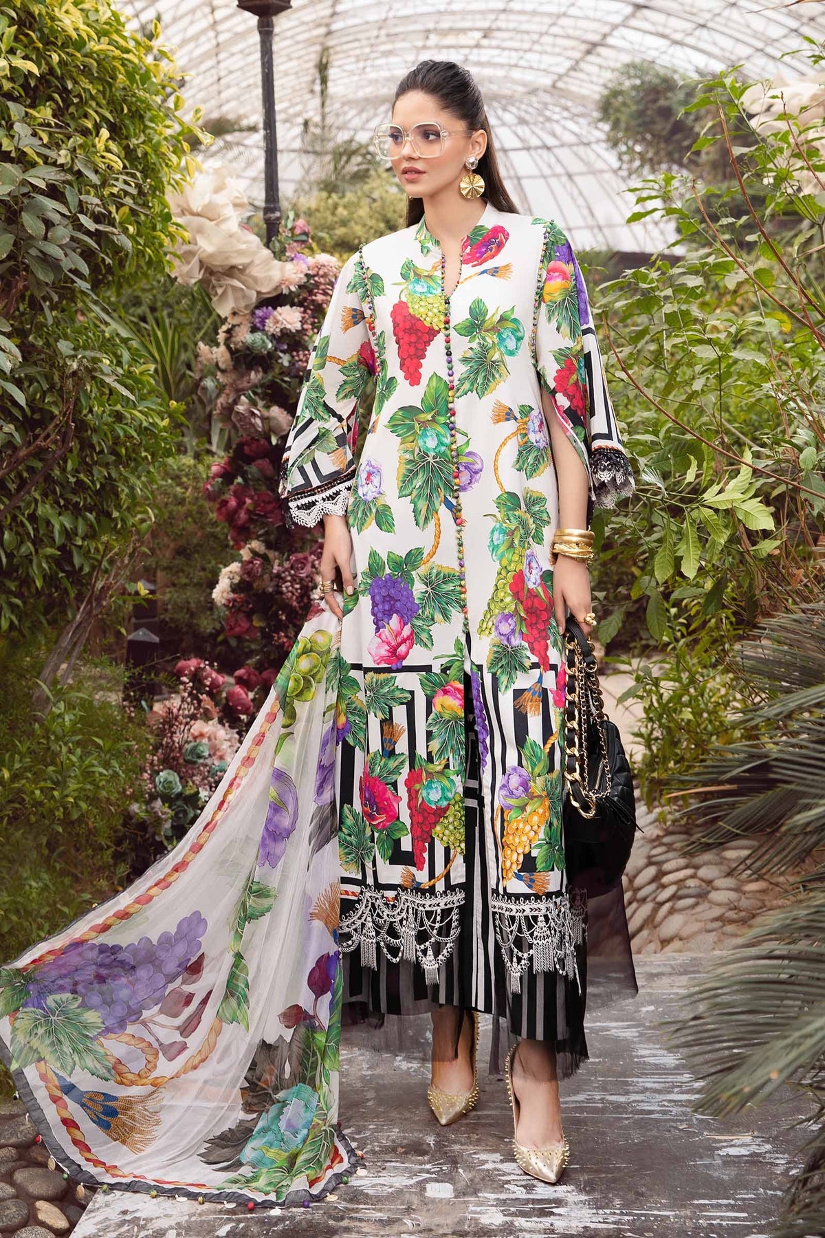 MARIA B M.Prints | Spring Summer Lawn Suits : 2024 | 8A