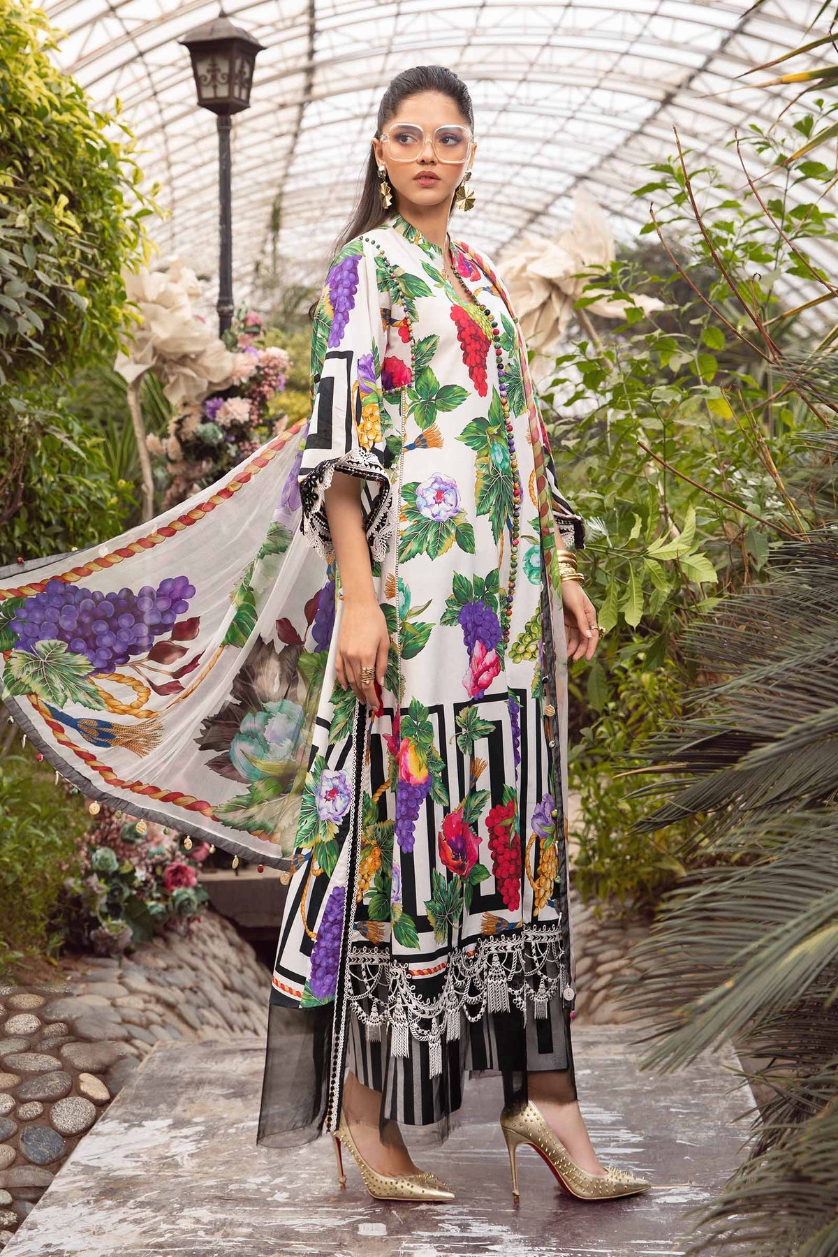 MARIA B M.Prints | Spring Summer Lawn Suits : 2024 | 8A