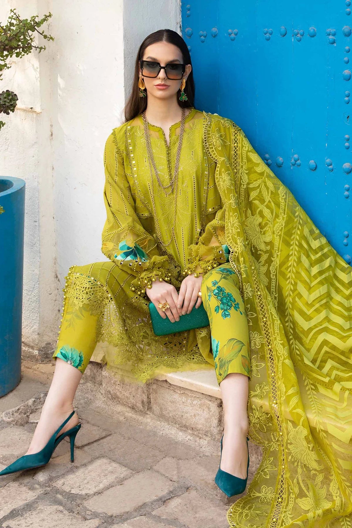 MARIA B Luxury Lawn Suits | 2024 | 8A