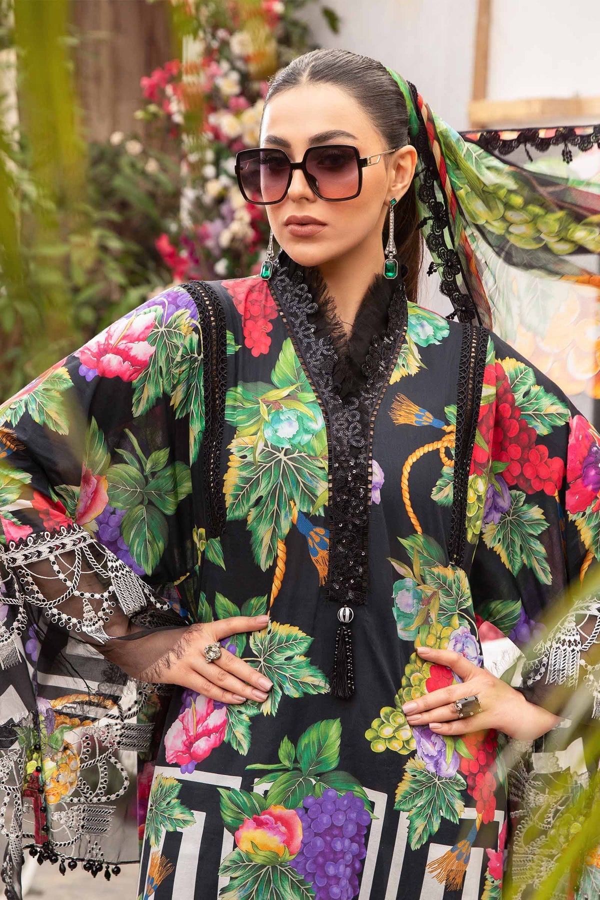 MARIA B M.Prints | Spring Summer Lawn Suits : 2024 | 8B