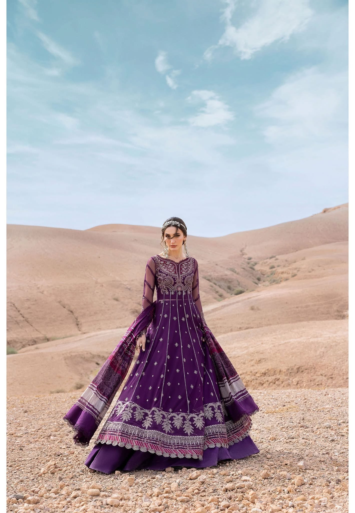 Maria B luxury lawn suits 2025 - 7B