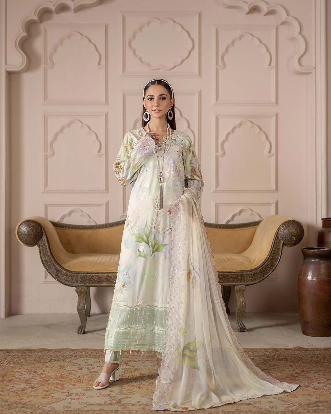 Alzohaib sunshine bloom premium edition unstitched lawn suits 2025 - 12