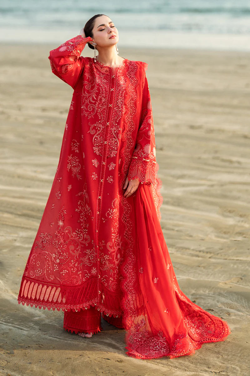 Qalamkar Sahil luxury unstitched lawn suits 2025 - FK-07