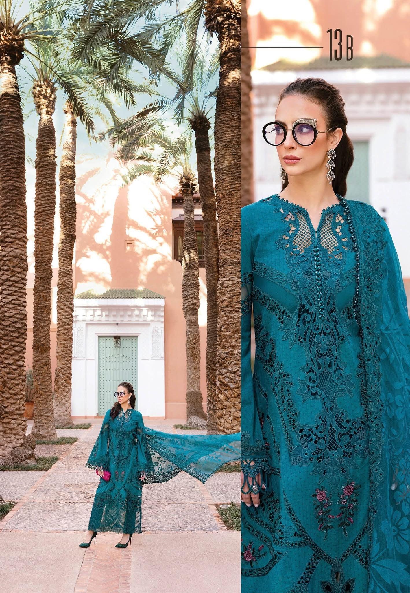Maria B luxury lawn suits 2025 - 13B