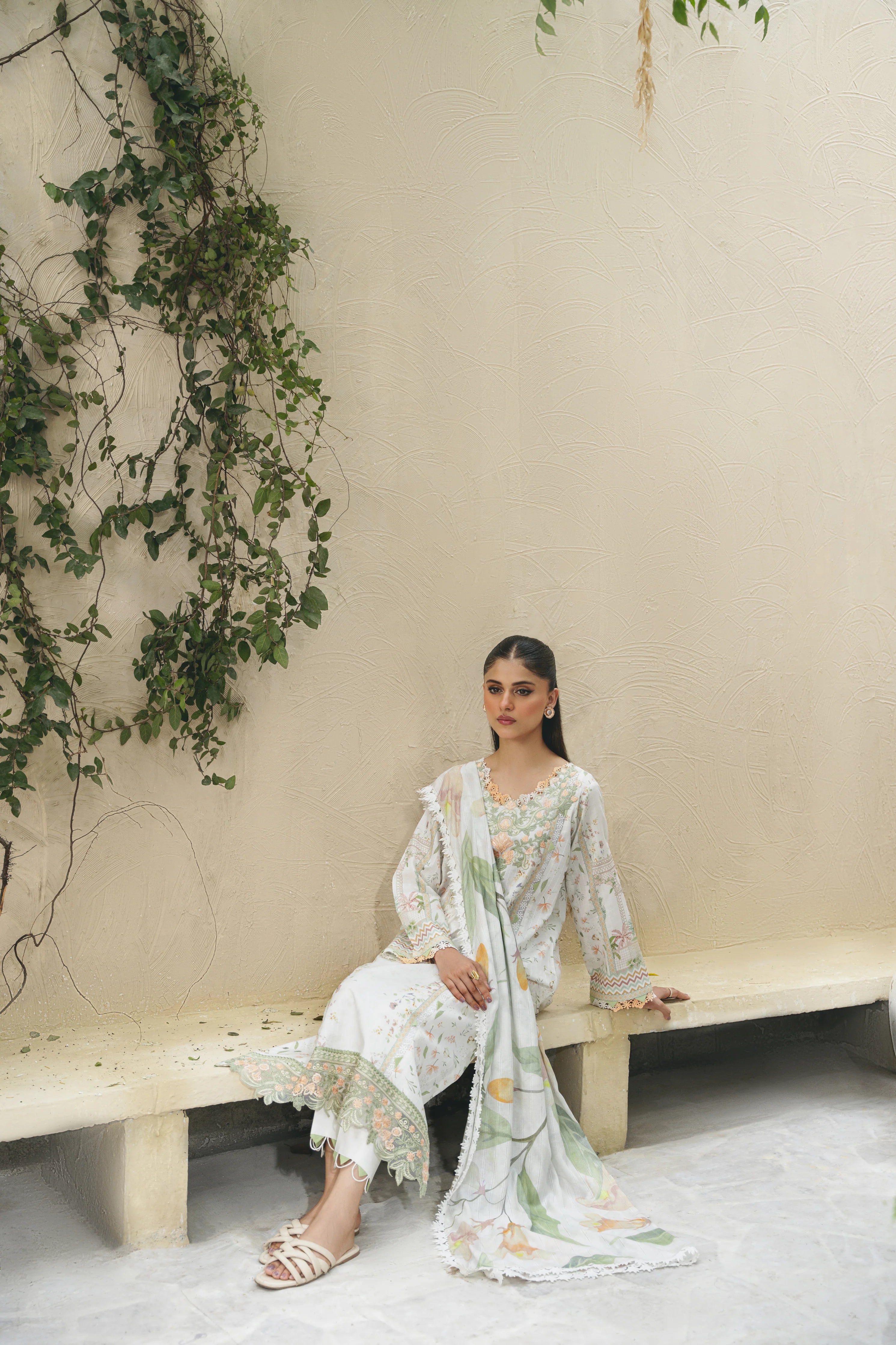 Shezlin chikankari unstitched lawn suits 2025 - Aria(Af-10)