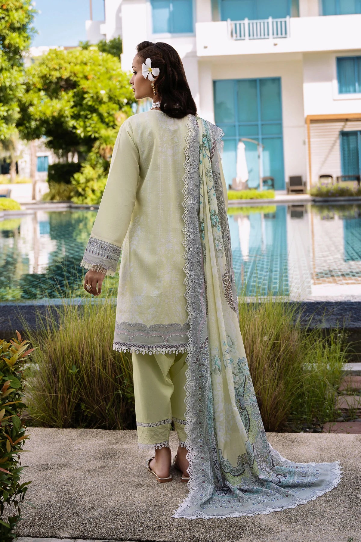 Jade urbane unstitched printed lawn suits - 20645B