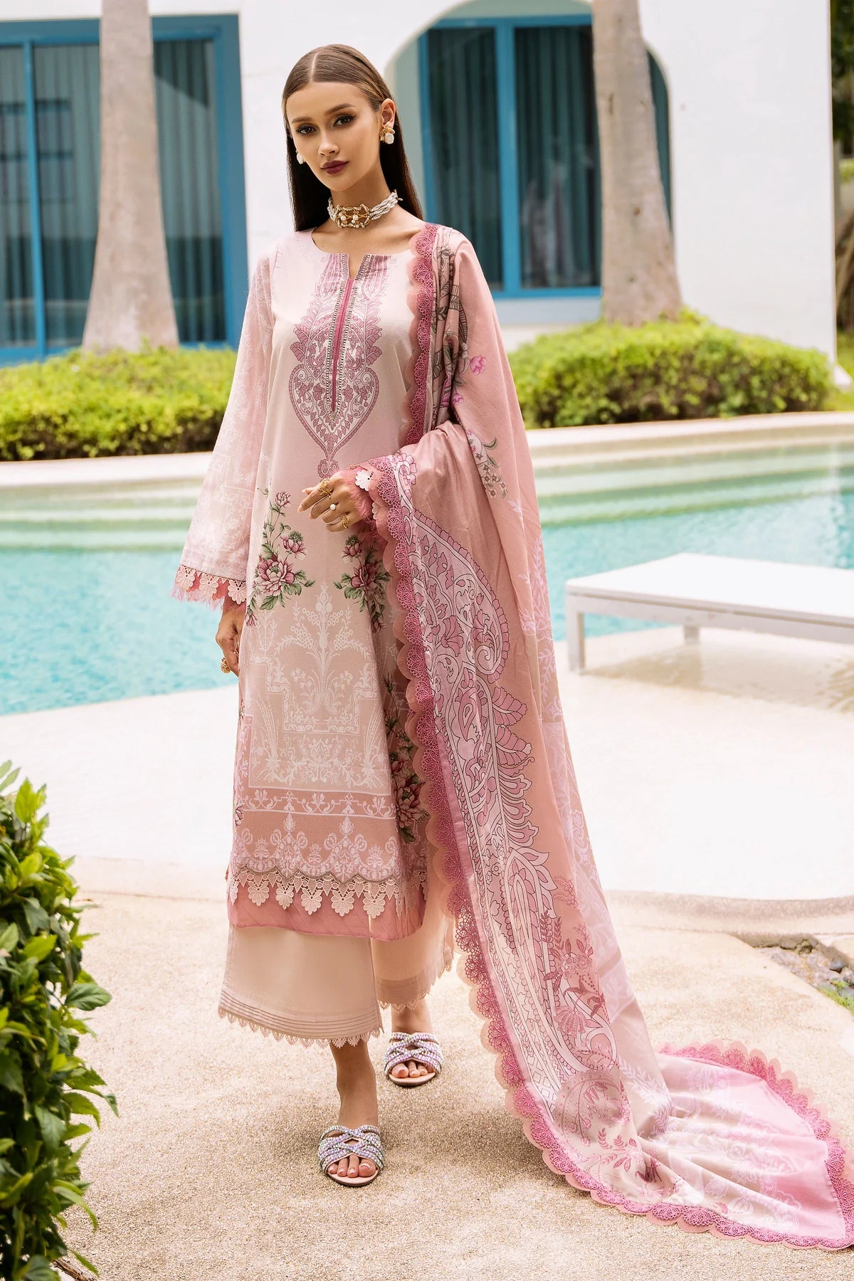 Jade urbane unstitched printed lawn suits - 20647B