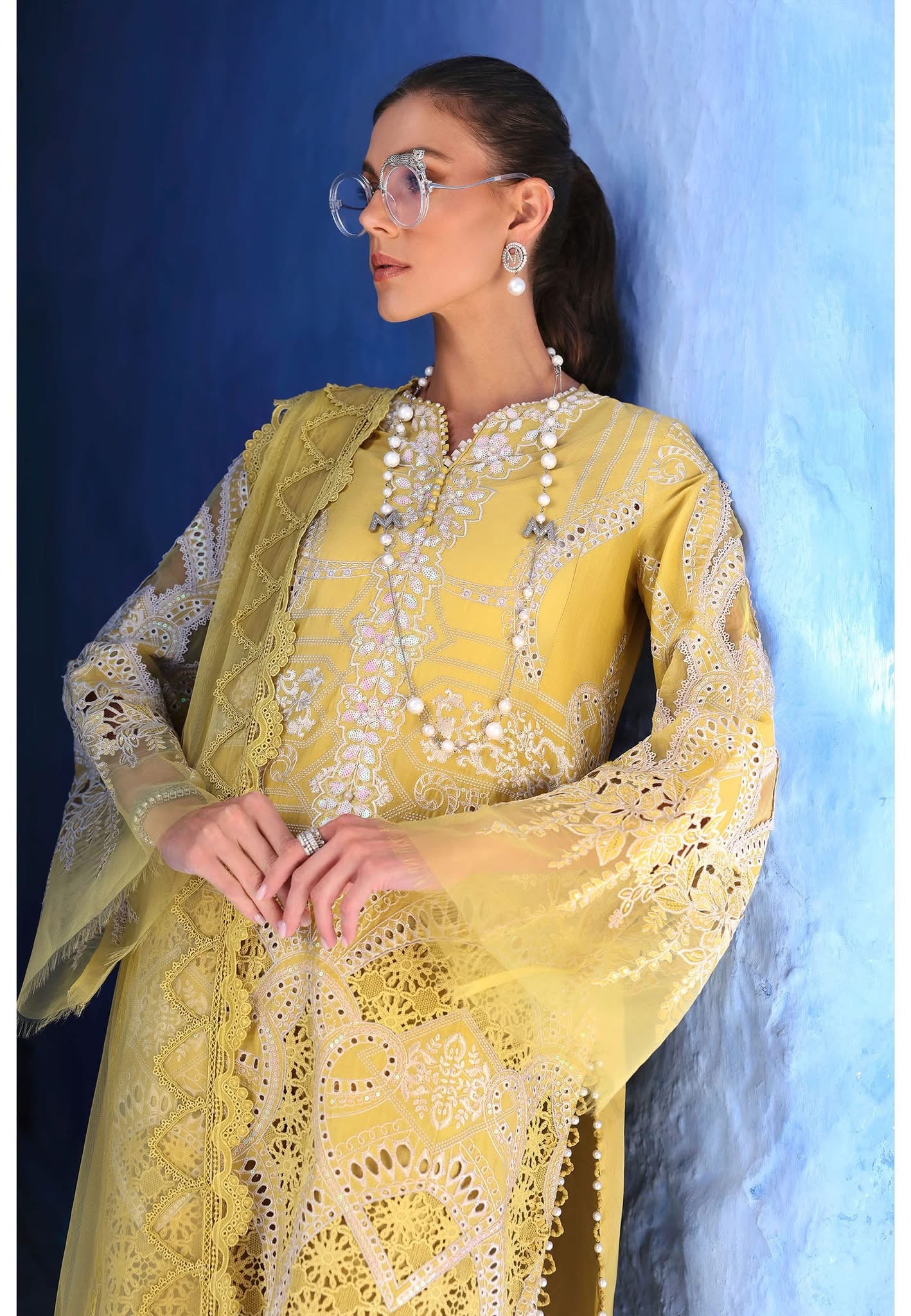 Maria B luxury lawn suits 2025 - 12A