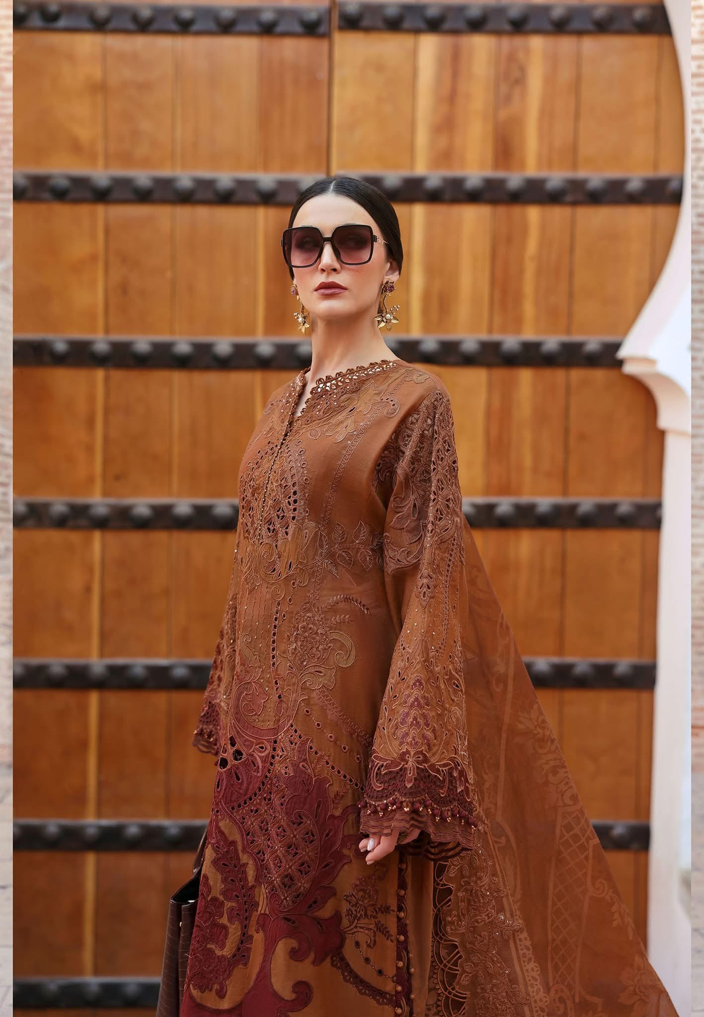 Maria B luxury lawn suits 2025 - 1B