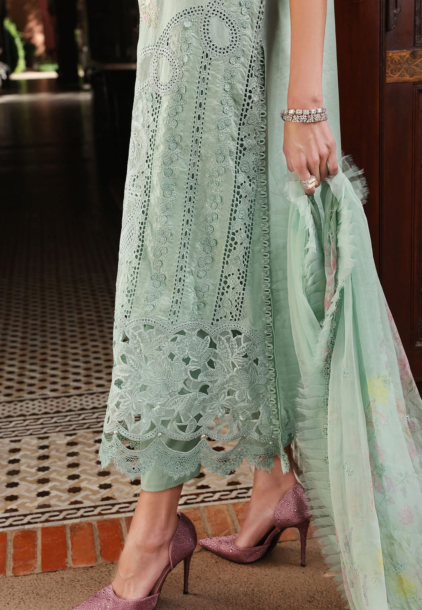 Maria B luxury lawn suits 2025 - 14A