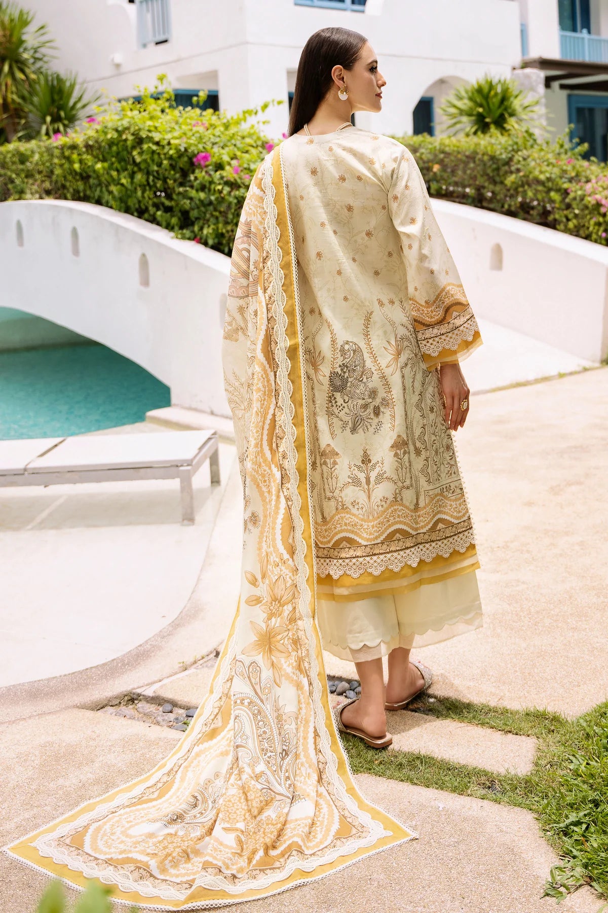 Jade urbane unstitched printed lawn suits - 20618A