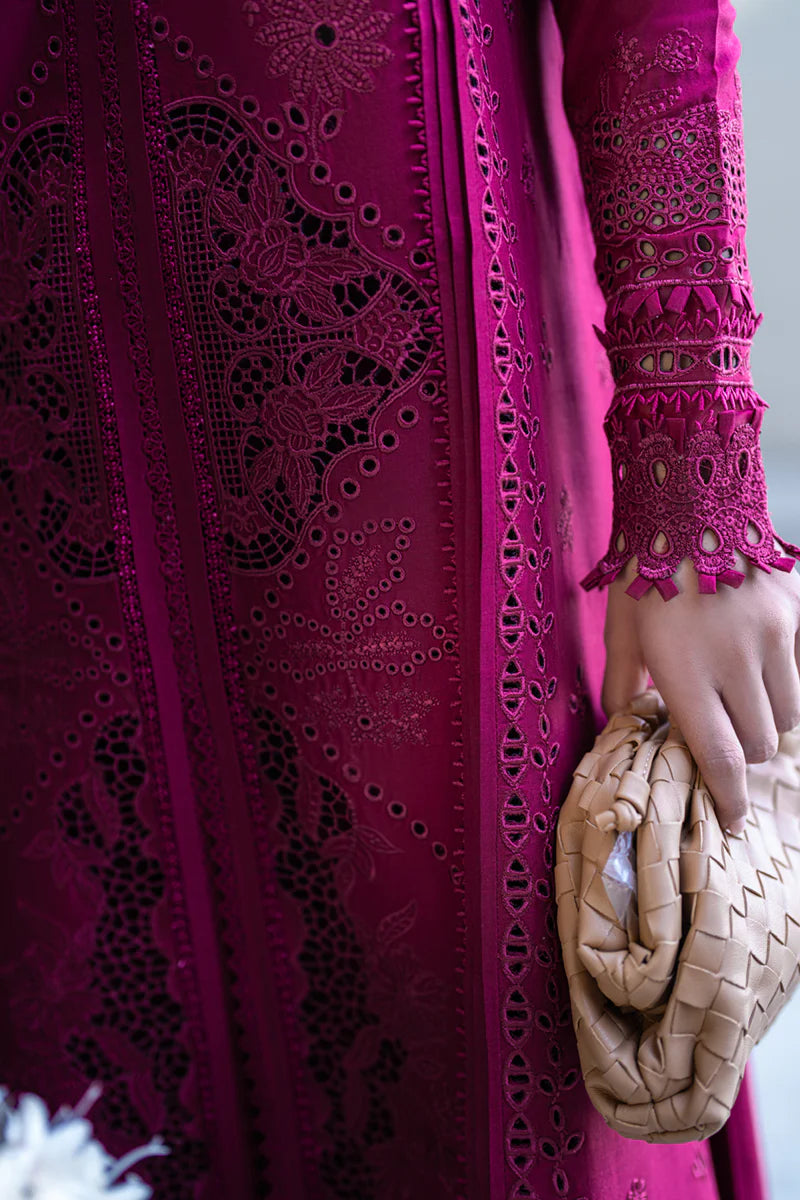 Qalamkar Sahil luxury unstitched lawn suits 2025 - FK-11-Violet