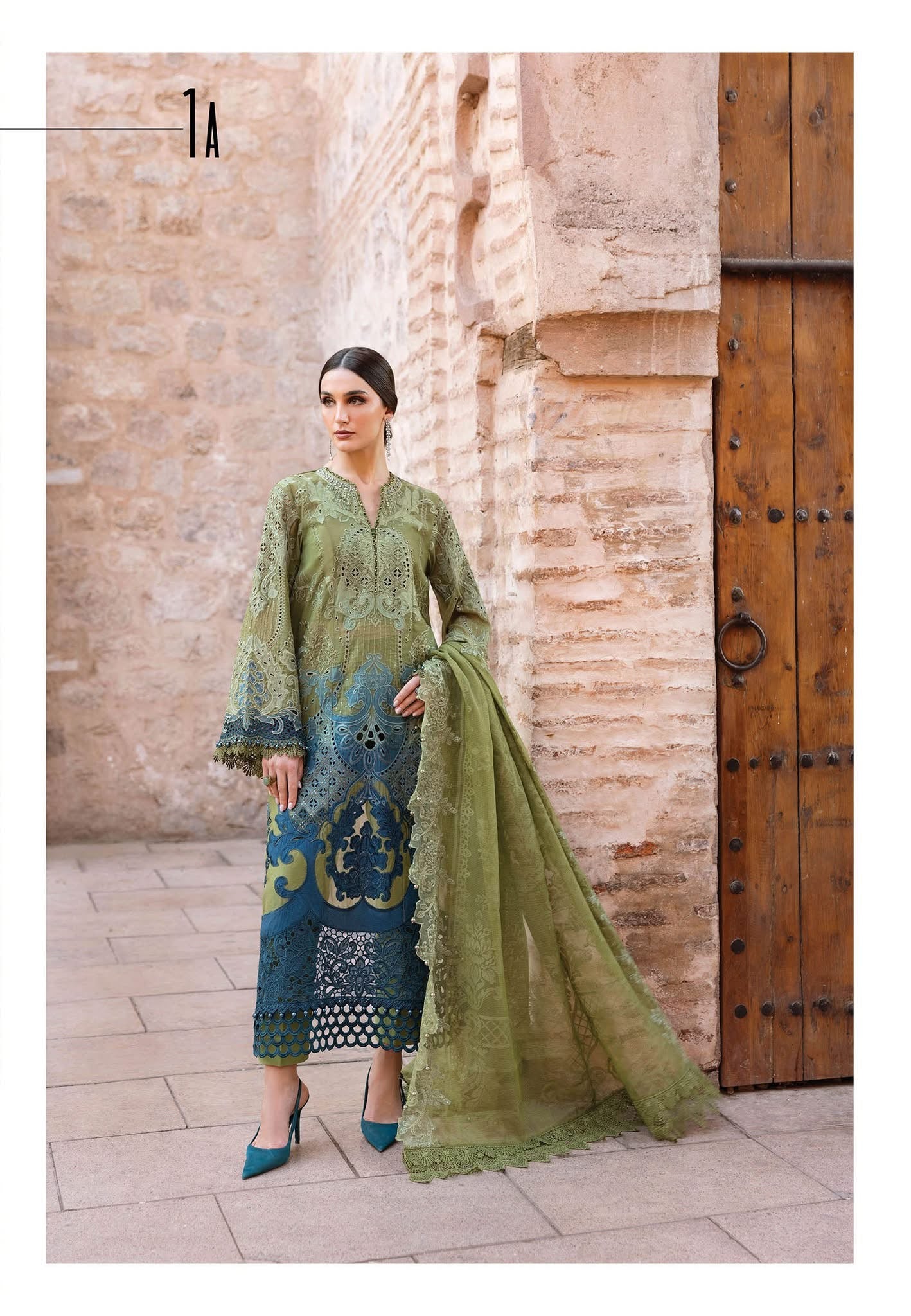 Maria B luxury lawn suits 2025 - 1A