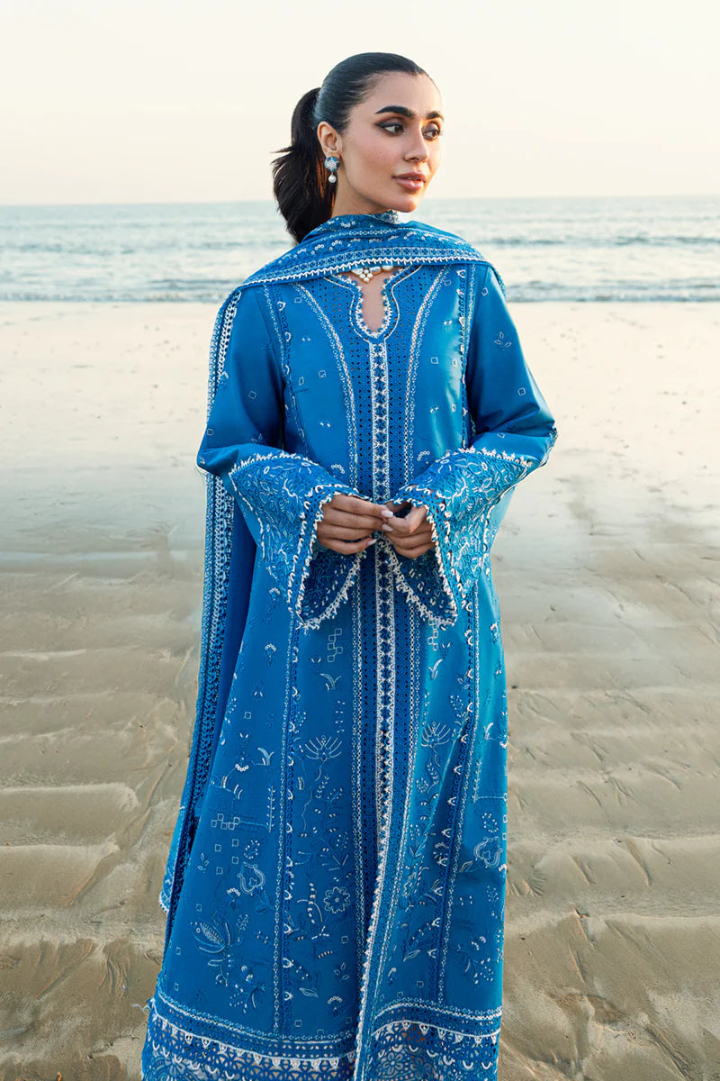 Qalamkar Sahil luxury unstitched lawn suits 2025 - FK-03