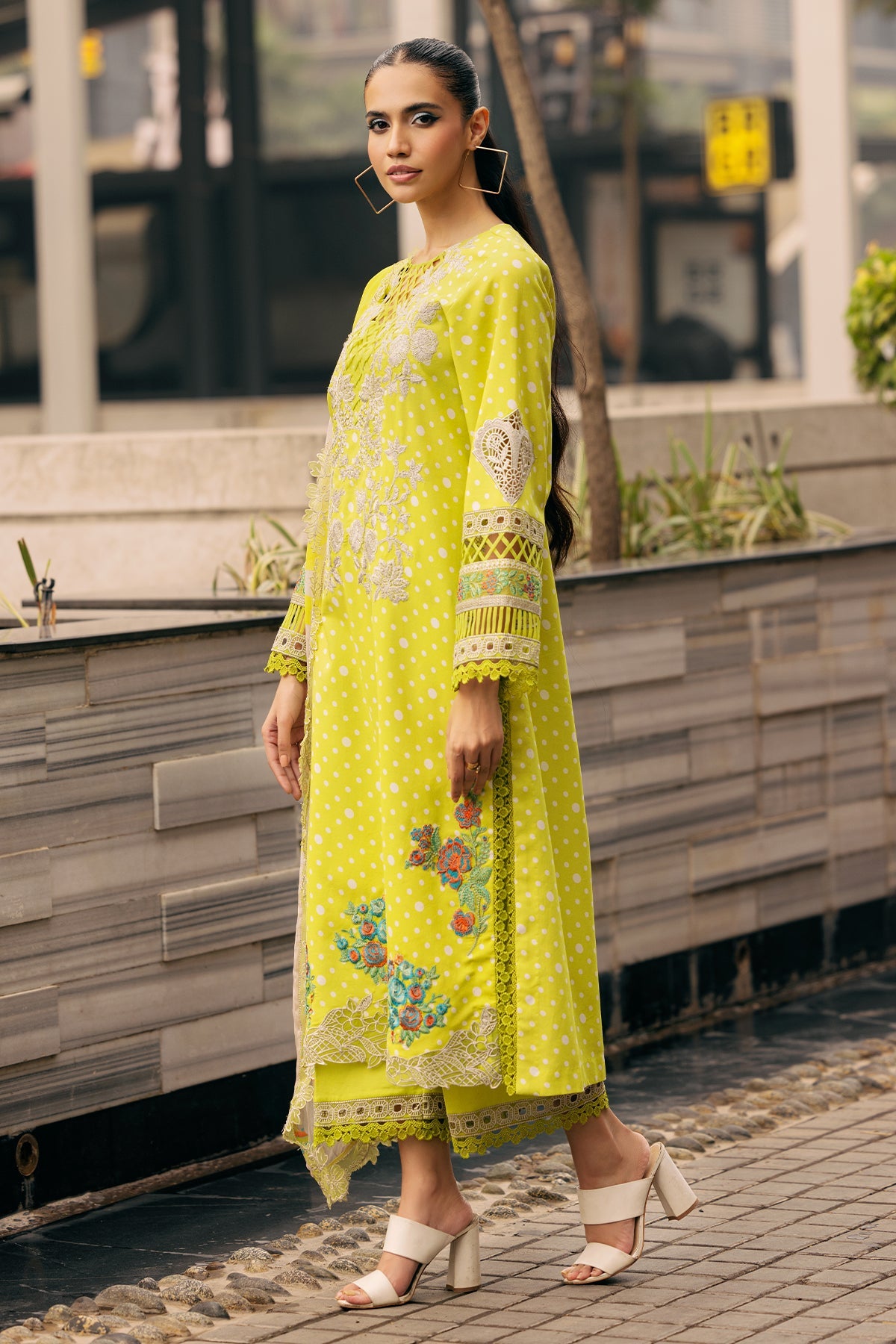 Charizma swissmiss embroidered Swiss voile unstitched lawn suits - CSM5-05